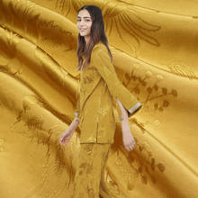 Vestido liso de 145cm de largura, jaqueta jacquard multicolorida e fresca de sensação de seda, tecido cheongsam 2024 - compre barato