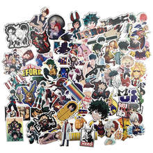 Adesivos skateboard e skateboard 74 peças/1 lote anime my hero academia impermeável caso carrinho laptop skateboard brinquedos presentes para crianças 2024 - compre barato