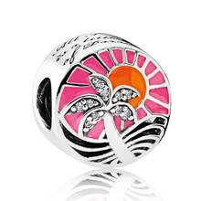 100% 925 Sterling Silver Tropical Sunset Charm Fits Pandora Bracelet Metal Beads for Jewelry Making Women Gift Bijoux 2024 - buy cheap