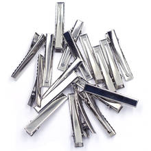 50Pcs Silver Tone Alligator Hair Clips Prong Barrettes Jewelry Findings Charms Wholesale 46x8mm 2024 - buy cheap