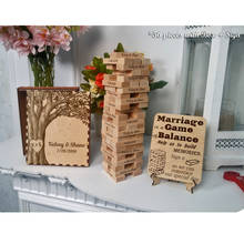 Personalized names Wedding Jengo tower game Wedding Guest Book Alternative gift, Custom gift Jeng Wedding guestbook gift Janga 2024 - buy cheap
