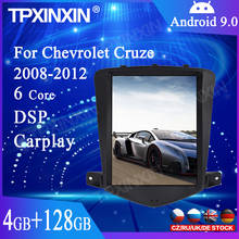 Автомобильный мультимедийный плеер, Android 9,0, 4 Гб + 128 ГБ, для Chevrolet CRUZE 2008-2012 Tesla Style, GPS-навигация, стерео, головное устройство, мультимедийный плеер, Авторадио 2024 - купить недорого