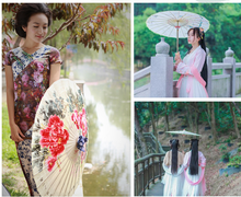 Китайский зонт в классическом стиле, художественный зонт, домашний декор, ручная работа, масляная бумага, фото-зонт, реквизит для танцевальных представлений LF680 2024 - купить недорого