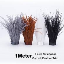 1Meter 52 Color Ostrich Feathers Trim Ribbon for Crafts  Jewelry Making Wedding Dress Decoration Plume 4 Size wholesale 2024 - buy cheap