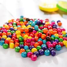 200pcs Multicolor Round Wooden Beads 6/8/10/12/14mm DIY Jewelry Making Accessories Beaded Loose Beads Material Wholesale 2024 - buy cheap