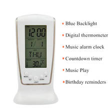 Reloj Digital LED para hombre y mujer, dispositivo de alarma con retroiluminación azul, Calendario Electrónico, termómetro, temporizador de Cuenta atrás 2024 - compra barato