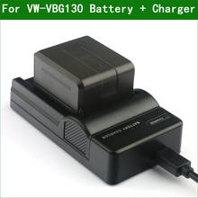 Lanfulang-bateria de câmera digital vbg130 + carregador para panasonic hdc, tm10, sd200, sd600, sd700, sdt750, hs20, hs250, hs300 2024 - compre barato