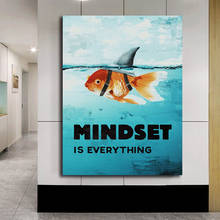 Póster de inspiración de Mindset Is Everything, pintura sobre lienzo, arte de pared para dormitorio, decoración del hogar 2024 - compra barato