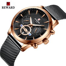2020 Watch Men REWARD Top Brand Luxury Chronograph Sport Watches Auto Date Waterproof Stainless Steel Male Clock reloj hombre 2024 - buy cheap
