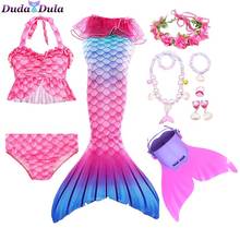 Little Mermaid Tail Cosplay Kids Bikini for Girls Children Swimwear Girls Swimwear Summer Beach Wear Swimsuits Girls Swimming 2024 - buy cheap