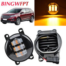 2 X Fog Lamp Assembly H11 Interface LED Fog Lamp Daytime Running Light Fog Light For Ford Edge 2015 2016 2017 2024 - buy cheap