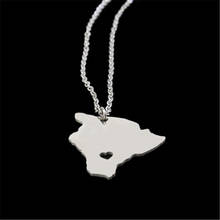 Collar personalizado con forma de mapa de Hawaii para mujer, joyería para mujer, collares de cadena de acero inoxidable, regalos 2024 - compra barato