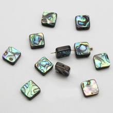 5pcs / bag natural colorful abalone shell straight hole square loose beads jewelry making DIY necklace earrings accessories 2024 - buy cheap