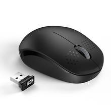 Беспроводная Бесшумная мышь I210, 2,4 ГГц, бесшумная, 2 кнопки, эргономичная, бесшумная мышь для компьютера, ноутбука, ПК 2024 - купить недорого
