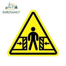 EARLFAMILY 13cm x 10.6cm Car Sticker Decal Vinyl Bike Motorcycle Sign Crush Hazard Meaning Bumper Car Decoration 2024 - buy cheap