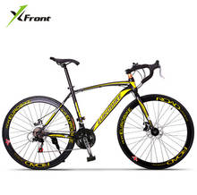X-front-bicicleta de carreras de 21/27 velocidades, cuadro de acero de 700C X 49cm, pedal de aleación, freno de disco, bicicleta de carretera 2024 - compra barato