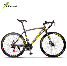 New X-front brand 21/27 speed racing bike 700C*49cm steel frame bicycle alloy pedal cycling disc brake bicicleta road bike 2024 - buy cheap