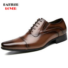 Men Genuine Cow Leather Brogue Shoes Handwork Soft Cowhide Formal Shoe Male Lace-Up Casual Business Office Shoes Big Size 39-45 2024 - купить недорого
