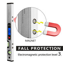 Indicador Digital del ángulo del dormitorio, 400mm, inclinómetro electrónico de 360 grados con imanes, nivel de inclinación, regla de prueba 2024 - compra barato