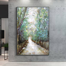 Tamanho grande abstrato floresta caminho impressão em tela pintura da arte moderna paisagem cartazes na parede fotos para sala de estar decoração 2024 - compre barato