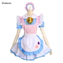Blue Alice Lolita Bell Maid Dress Costumes Cosplay Cute Suit for Girls Woman Waitress Maid Party Stage Costumes 2024 - buy cheap