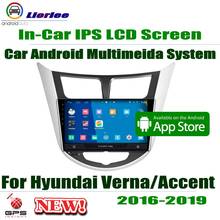 Radio con GPS para coche, reproductor con Android, pantalla LCD IPS de 9 ", AMP, BT, SD, USB, AUX, WIFI, para Hyundai Verna / Accent 2011-2018 2024 - compra barato