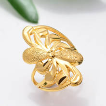 Ethiopian Gold Color Rings for Women Girl Gold Color Wedding Rings Resizable Jewelry Ethiopian Kenya Nigeria Congo 2024 - buy cheap