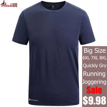 Plus size 7XL 8XL Quick Dry Sport training T Shirt Men Short Sleeves Summer Casual Streetwear Tees GYM joggers Tshirt Clothes 2024 - buy cheap