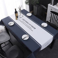 Toalha de mesa decorativa de linho e cor sólida, toalha retangular grossa à prova d'água e óleo, para mesa de cozinha 2024 - compre barato