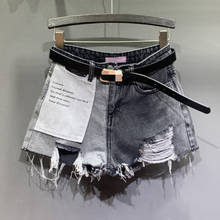 Женские джинсовые шорты свободного покроя с высокой талией размера плюс 5XL!2020 2024 - купить недорого