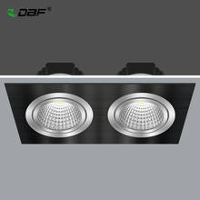 [DBF]Dimmable LED Ceiling Recessed Downlight 14W 18W 24W 30W AC85-265V Black/White Square LED Spot Light Home Decoration Kitchen 2024 - buy cheap