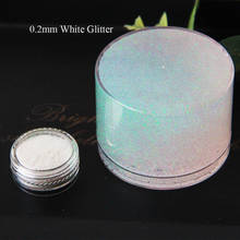 Polvo holográfico para decoración de uñas, 0,2mm, blanco, ultrafino 008, 5ml/caja, purpurina, láser brillante, 1/128 ", 1 ud. 2024 - compra barato