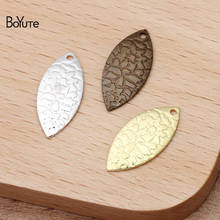 BoYuTe 100 Pcs 13*19MM 3 Colors Vintage Leaf Charms Wholesale Brass Material DIY Jewelry Pendant Charms 2024 - buy cheap