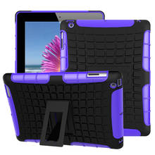 Capa de silicone protetora para tablet, capa anti-choque para ipad 2, 3/4, extremo exército, militar, resistente, suporte para ipad 2, a1395, a1396, a1397 2024 - compre barato