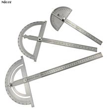 Régua de medição rotativa, em aço inoxidável, 180 graus, graduação angular, localizador, ferramenta de artesão, régua, goniômetro, 100-300mm 2024 - compre barato