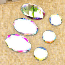 10Pcs/Lot Shiny Reflective Big Size 41*68mm Oval 32mm Round Glass Crystal AB Flatback Rhinestone Stone DIY Clothes Decoration 2024 - buy cheap