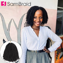 SAMBRAID 8Inch Ombre Spring Bomb Twist Hair Fluffy Crochet Braids Hair Extension Synthetic Braiding Hair For Women Kinky Twist 2024 - buy cheap