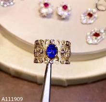 KJJEAXCMY-Anillo de Plata de Ley 925 con incrustaciones de zafiro natural, joyería de boutique, piedras preciosas femeninas, soporte de detección de lujo 2024 - compra barato