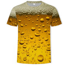 Модная Летняя мужская 3D Футболка с принтом пива, мужская повседневная футболка с круглым вырезом, Мужская футболка с клоуном, Мужская одежда для хип-хопа 2024 - купить недорого