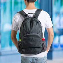 Mochila de viaje de gran capacidad para hombre y mujer, bolso de hombro plegable, con cremallera, nailon sólido, para viaje diario 2024 - compra barato