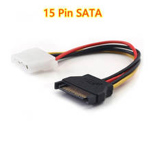 Hot Sale High Quality 20cm 15 Pin SATA Male To Molex IDE 4 Pin Female Adapter Extension Power Cable Power Adapter 2024 - buy cheap