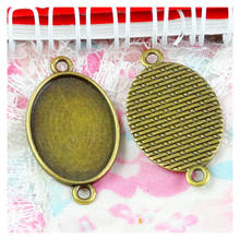 30pcs/lot 18*25mm Inner Size Antique Bronze Plated Oval Base Pendant Diy Jewelry Pendant 2023 - buy cheap