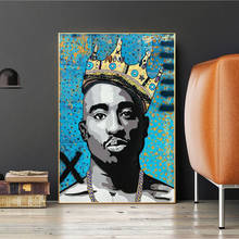 Quadros em tela quadros de parede quadros em tela de grande e tupac 2pac hip hop rapper fotos da arte da parede para casa 2024 - compre barato