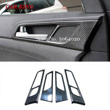 ABS Carbon fibre For Hyundai Tucson 2015 2016 2017 2018 2019 2020 Car inner door Bowl protector frame Cover Trim Car Styling 2024 - buy cheap