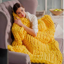 WOSTAR Modern fashion hand chunky knitted blanket 150x200cm winter soft warm luxury bedding bed Sofa bedspread throw blanket 2024 - buy cheap