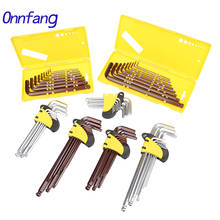 Onnfang 1.5-10MM Hexagon  Key Kit  Chrome / Matte Ball End  Allen Wrench Double-End Alloy Hex Key Set Hand Tools 2024 - buy cheap