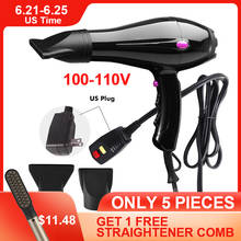 Professional High-Power Hair Dryer Wind Speed Adjustment 100-110V Strong Barber Salon Styling Tools Hot/Cold Air Blow Home 2024 - buy cheap