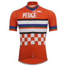 Retro Men's Cycling Jersey Summer Orange Racing Bicycle Clothes Breathable Maillot Ciclismo Outdoor Sports Mountain Bike Wear 2024 - buy cheap