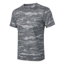 Camiseta para el aire libre para hombre, ropa deportiva informal de verano, holgada, de secado rápido, de manga corta, de camuflaje 2024 - compra barato
