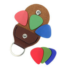 1pcs Portable PU Leather Guitar Pick Cases Pouch Lightweight Key Chain Style Guitar Picks Plectrums Bag 2024 - buy cheap